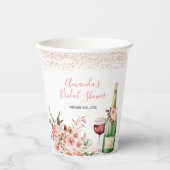 Roze Vrijgezellenfeest, liefhebbers van Blush Pink Papieren Bekers (Voorkant)