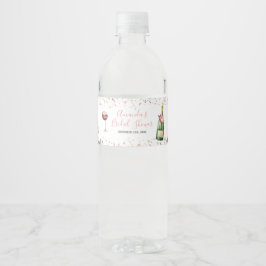 Roze Vrijgezellenfeest, liefhebbers van Blush Pink Waterfles Etiket