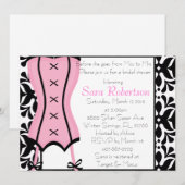 Roze Vrijgezellenfeest Lingerie Kaart (Voorkant / Achterkant)