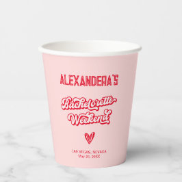 Roze vrijgezellenfeest papieren bekers