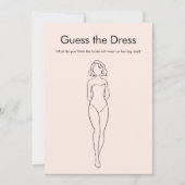 Roze Vrijgezellenfeest Raad de jurk spel Kaart (Voorkant)