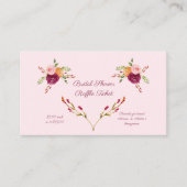 Roze Vrijgezellenfeest Raffle Tickets Informatiekaartje (Voorkant)