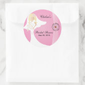 Roze Vrijgezellenfeest Ronde Sticker (Tas)