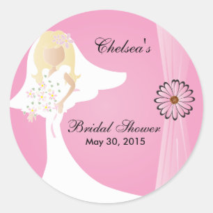 Roze Vrijgezellenfeest Ronde Sticker