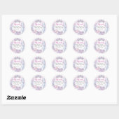 Roze Vrijgezellenfeest Sticker met reservekristal (Vel)
