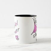 Roze Vrijgezellenfeest Tweekleurige Koffiemok (Center)