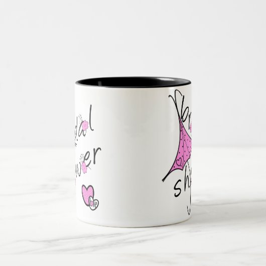 Roze Vrijgezellenfeest Tweekleurige Koffiemok (Center)