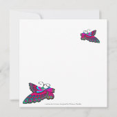 Roze Vrijgezellenfeest van Butterfly Kaart (Achterkant)