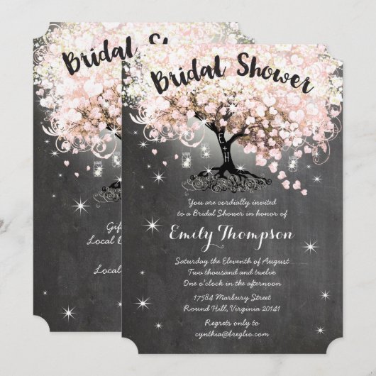 Roze Vrijgezellenfeest van de Bladeren van het Har Kaart (Voorkant / Achterkant)