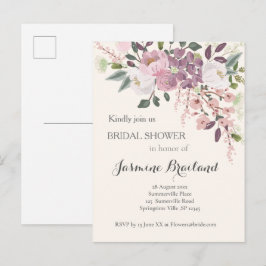 Roze Vrijgezellenfeest van de Lente Uitnodiging Briefkaart