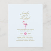 Roze Vrijgezellenfeest van Flamingo per post of br (Voorkant)