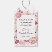 Roze Vrijgezellenfeest van Floral Cadeaulabel (Voorkant)