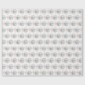 Roze Vrijgezellenfeest van Floral Cadeaupapier (Vlak)