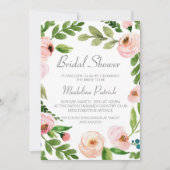 Roze Vrijgezellenfeest van Floral Kaart (Voorkant)