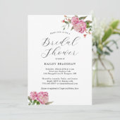 Roze Vrijgezellenfeest van Floral Kaart (Staand voorkant)