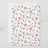 Roze Vrijgezellenfeest van Floral Kaart (Achterkant)