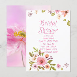Roze Vrijgezellenfeest van Floral Kaart