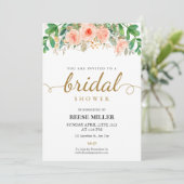 Roze Vrijgezellenfeest van Floral Kaart (Staand voorkant)