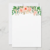 Roze Vrijgezellenfeest van Floral Kaart (Achterkant)