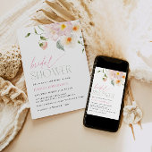 Roze Vrijgezellenfeest van Floral Kaart