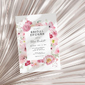 Roze Vrijgezellenfeest van Floral Kaart