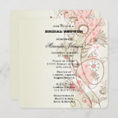 Roze Vrijgezellenfeest van Floral Kaart (Voorkant / Achterkant)