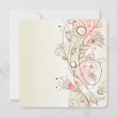 Roze Vrijgezellenfeest van Floral Kaart (Achterkant)