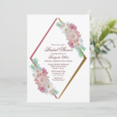 Roze Vrijgezellenfeest van Floral Kaart (Staand voorkant)