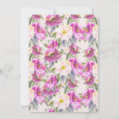 Roze Vrijgezellenfeest van Floral Kaart (Achterkant)