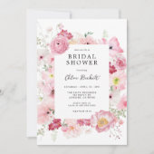 Roze Vrijgezellenfeest van Floral Kaart (Voorkant)