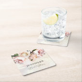 Roze Vrijgezellenfeest van Floral Kartonnen Onderzetters (Insitu)