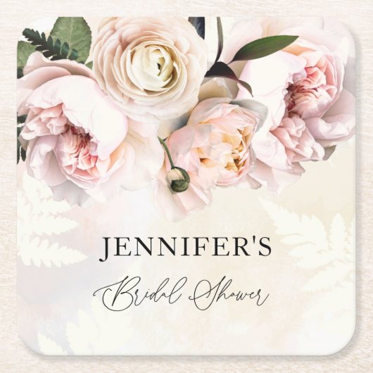 Roze Vrijgezellenfeest van Floral Kartonnen Onderzetters (Voorkant)