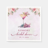 Roze Vrijgezellenfeest van Floral Servet (Voorkant)