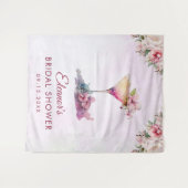 Roze Vrijgezellenfeest van Floral Wandkleed (Voorkant (horizontaal))