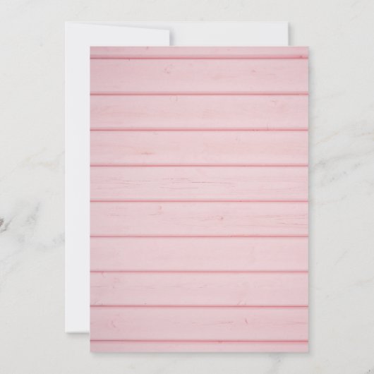 Roze Vrijgezellenfeest van het Koord van het Hout  Kaart (Achterkant)