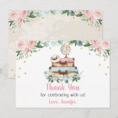 Roze Vrijgezellenfeest voor goudreizen Bedankkaart (Voorkant / Achterkant)