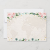 Roze Vrijgezellenfeest voor goudreizen Bedankkaart (Achterkant)