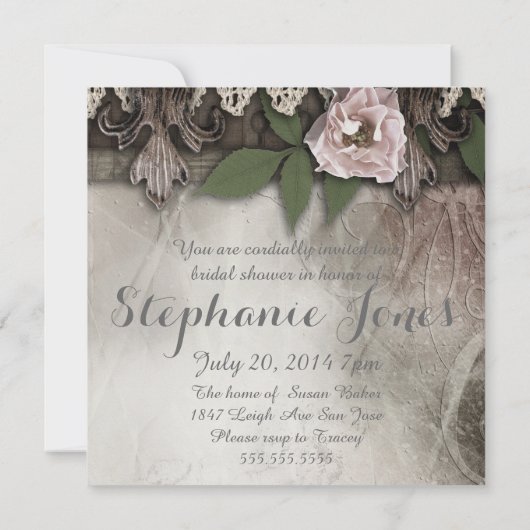 roze Vrijgezellenfeest voor het huwelijk tussen r Kaart (Achterkant)