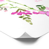 Roze Vrijgezellenfeest voor wilde bloemen Poster (Hoek)