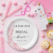 Roze Vrijgezellenfeest Welkom Papieren Bordje (Feest)