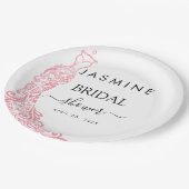 Roze Vrijgezellenfeest Welkom Papieren Bordje (Gekanteld)