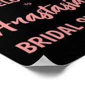 Roze Vrijgezellenfeest welkom Poster (Hoek)