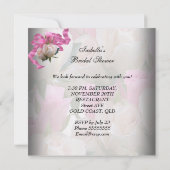 Roze Vrijgezellenfeest White Lace Garter Kaart (Achterkant)