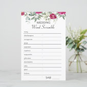 Roze Vrijgezellenfeest Word Scramble spel (Staand voorkant)