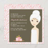 Roze Vrijgezellenfeest Zebra Pattern Spa Kaart (Voorkant / Achterkant)