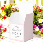Roze Vrijgezellenfeest zwart script Bedankdoosjes<br><div class="desc">Blush Roze Vrijgezellenfeest Favor Box met elegant zwart typografiescript. Meer producten met dit ontwerp staan in het collectie hieronder.</div>