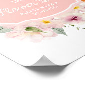 Roze Vrijgezellenfeesten bloemenbalkteken Poster (Hoek)