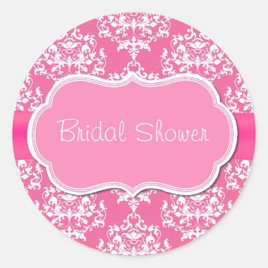  roze Vrijgezellenfeesten envelop afdichting Ronde Sticker (Voorkant)