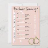 Roze vrijgezellenweekend Foil Ring- Grijs Kaart (Voorkant)