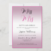 Roze vrijgezellinnenfeest kaart (Voorkant)